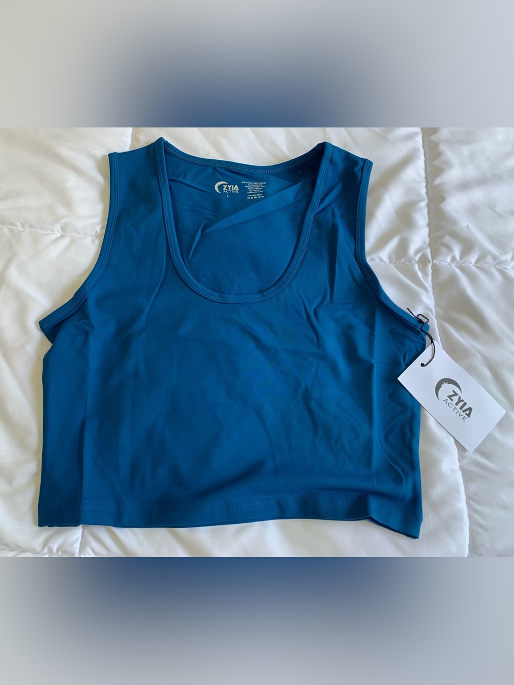 New with Tags ZYIA active womens peacock stronger tank size L